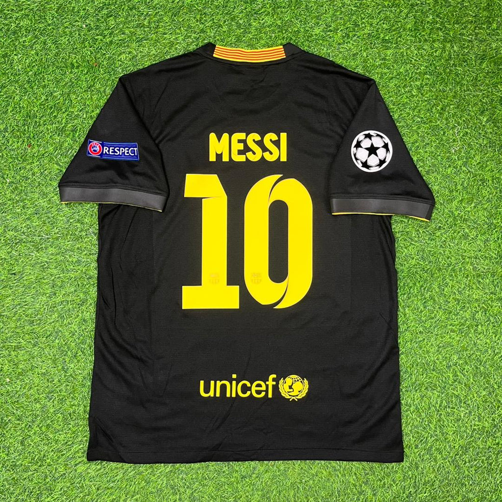Lionel Messi #10 Barcelona 2013-2014 Black Retro Football Jersey