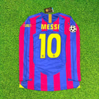 Lionel Messi Barcelona Retro Long Sleeve Football Jersey