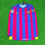 Lionel Messi Barcelona Retro Long Sleeve Football Jersey