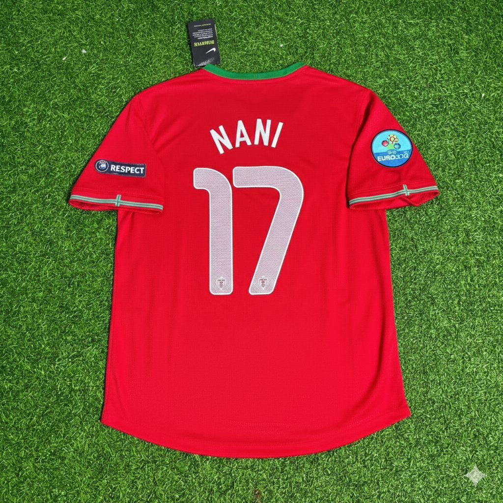Luis Nani Portugal Euro 2012 Red Retro Football Jersey Kit