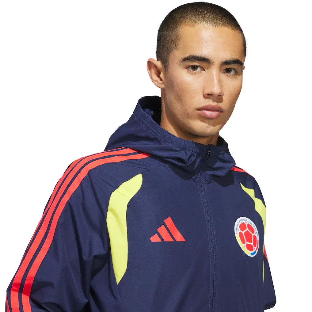 Colombia World Cup 2026 Tiro All Weather Full-Zip Jacket - Navy