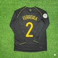 Paulo Ferreira Portugal 2006 World Cup Long Sleeve Black Retro Football Jersey