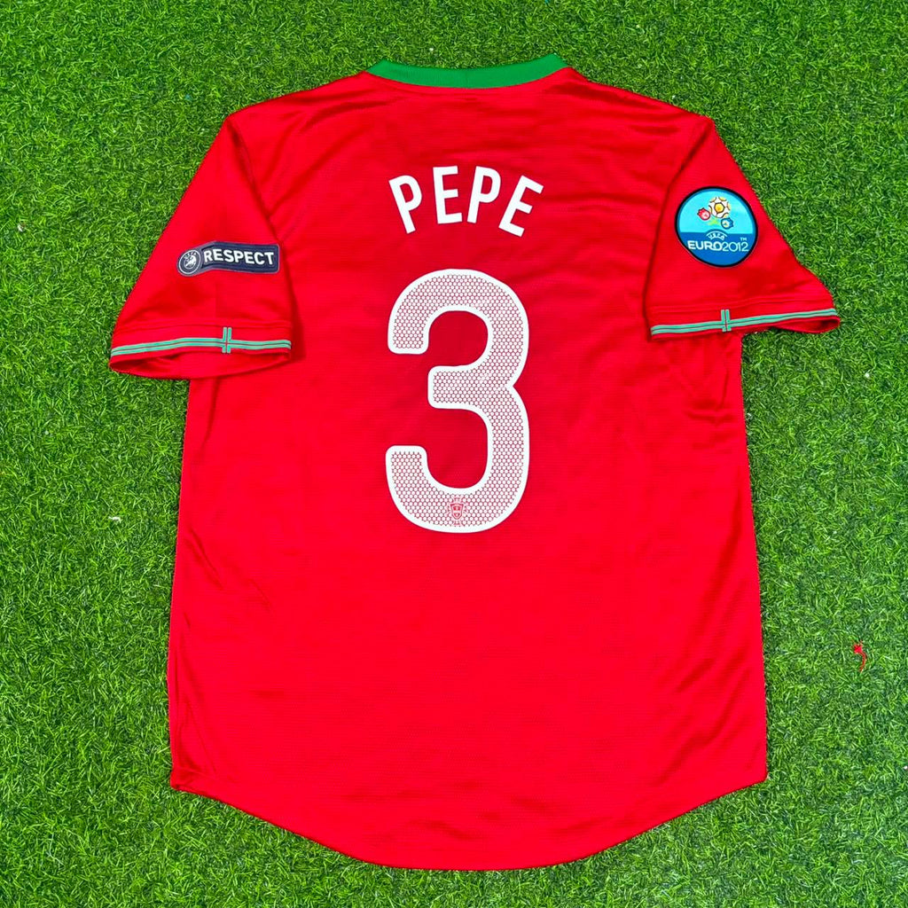 Pepe Portugal Euro 2012 Red Retro Football Jersey Kit