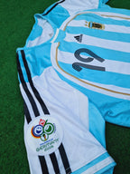 Lionel Messi Argentina 2006 World Cup Retro Soccer Jersey Maillot Trikot Maglia