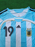 Lionel Messi Argentina 2006 World Cup Retro Long Sleeve Football Jersey
