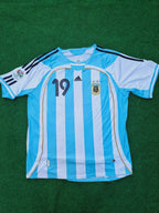 Lionel Messi Argentina 2006 World Cup Retro Soccer Jersey Maillot Trikot Maglia