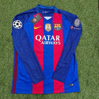 Lionel Messi Barcelona 2016 Special Edition Jersey with World Championship Patch Soccer Jersey