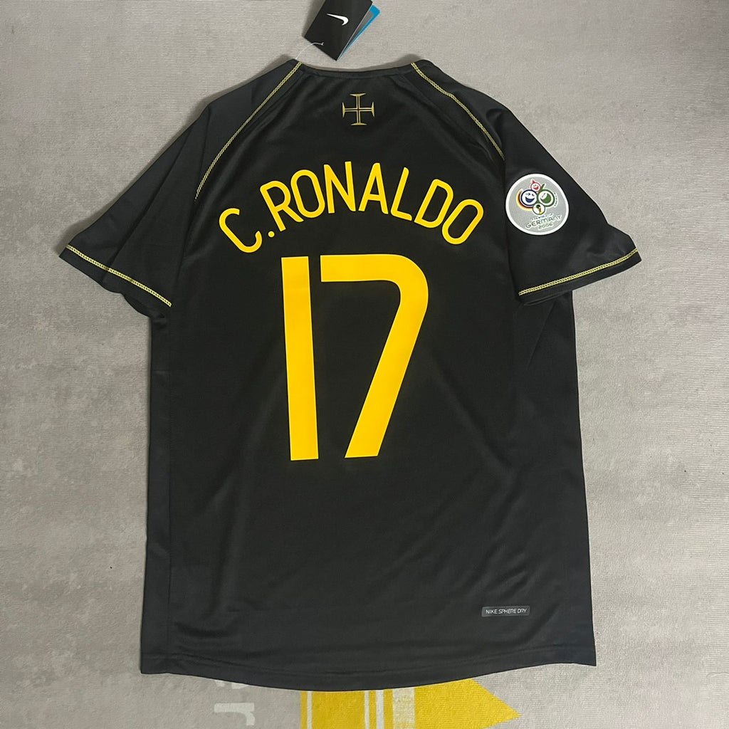 Cristiano Ronaldo #cr7 - Portugal 2006 World Cup Black Jersey Trikot