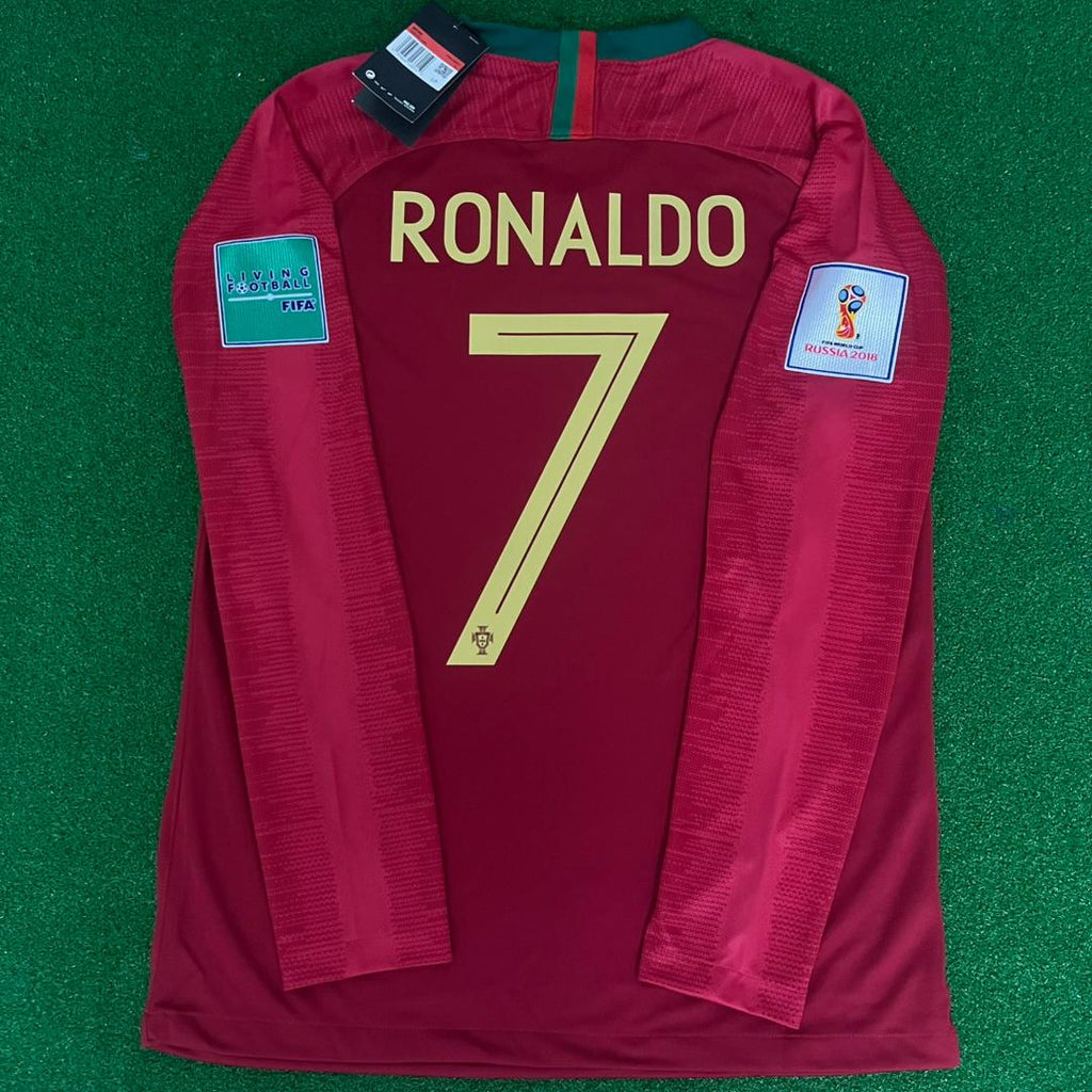Cristiano Ronaldo Portugal 2018 World Cup Retro Jersey Trikot Maglia Soccer Shirt