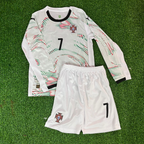 Cristiano Ronaldo Portugal White Jersey Trikot Maillot Soccer Shirt