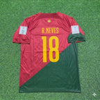 Rúben Neves #18 Portugal 2022 World Cup Home Retro Football Jersey