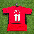 Ryan Giggs Manchester United 2002/2004 Red Retro Football Jersey