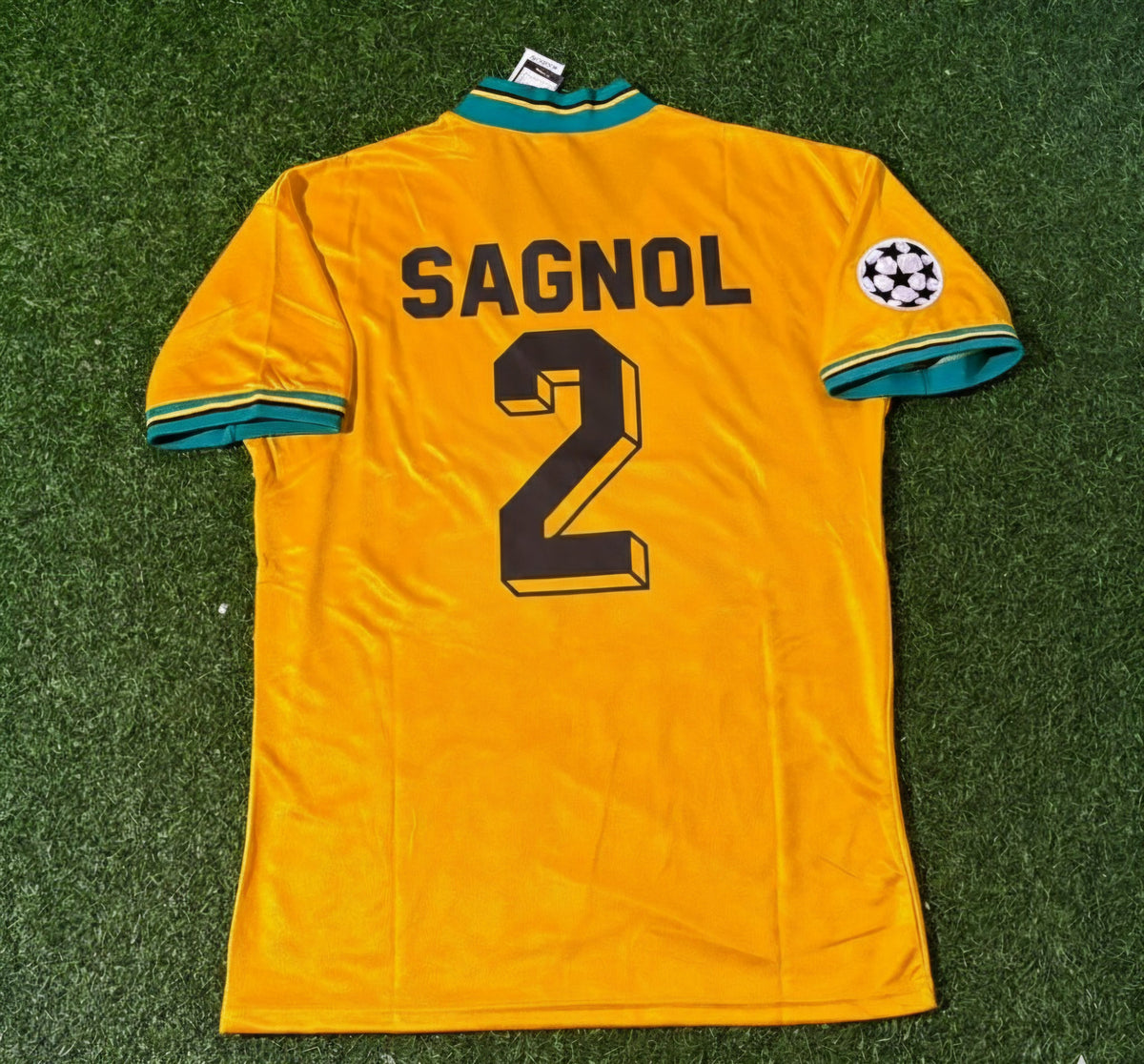 Willy Sagnol Bayern Munich Yellow Retro Football Jersey Kit