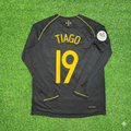 Tiago Mendes Portugal 2006 World Cup Long Sleeve Black Retro Football Jersey