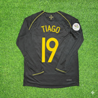 Tiago Mendes Portugal 2006 World Cup Long Sleeve Black Retro Football Jersey